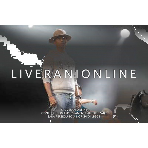 Pharrell Williams performs on the main stage at T in the Park Festival, Balado, Scotland UK on 12th July 2014 ©PHOTOSHOT/AGENZIA ALDO LIVERANI SAS - ITALY ONLY - EDITORIAL USE ONLY