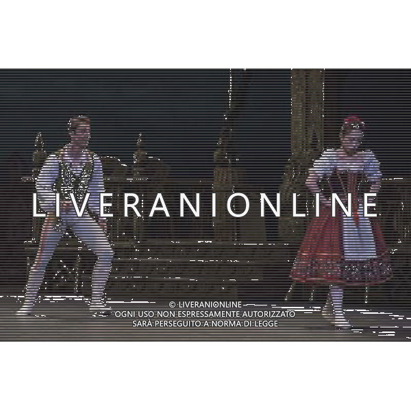 Members of the English National Ballet perform during a dress rehearsal for Coppelia at the London Coliseum on 22 July, 2014 ©PHOTOSHOT/AGENZIA ALDO LIVERANI SAS - ITALY ONLY - EDITORIAL USE ONLY