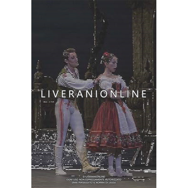 Members of the English National Ballet perform during a dress rehearsal for Coppelia at the London Coliseum on 22 July, 2014 ©PHOTOSHOT/AGENZIA ALDO LIVERANI SAS - ITALY ONLY - EDITORIAL USE ONLY