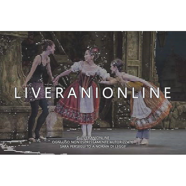 Members of the English National Ballet perform during a dress rehearsal for Coppelia at the London Coliseum on 22 July, 2014 ©PHOTOSHOT/AGENZIA ALDO LIVERANI SAS - ITALY ONLY - EDITORIAL USE ONLY