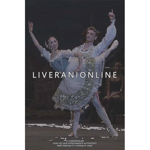 Members of the English National Ballet perform during a dress rehearsal for Coppelia at the London Coliseum on 22 July, 2014 ©PHOTOSHOT/AGENZIA ALDO LIVERANI SAS - ITALY ONLY - EDITORIAL USE ONLY