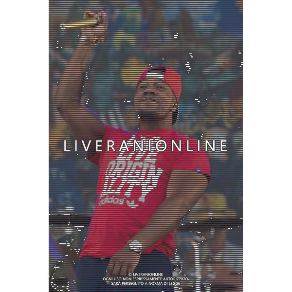 Rudimental perform on the Main Stage at T in the Park Festival, Balado, Scotland UK on 12th July 2014. Shown here DJ Locksmith ( Leon Rolle - red T-shirt) ©PHOTOSHOT/AGENZIA ALDO LIVERANI SAS - ITALY ONLY - EDITORIAL USE ONLY