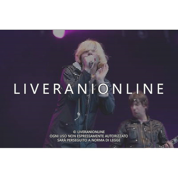 The Charlatans perform on the Radio 1 Stage T in the Park Festival, Balado, Scotland UK on 12th July 2014. The band consists of Tim Burgess (vocals), Mark Collins (guitar), Martin Blunt (bass guitar) ©PHOTOSHOT/AGENZIA ALDO LIVERANI SAS - ITALY ONLY - EDITORIAL USE ONLY