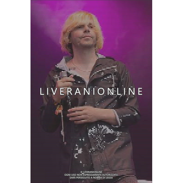 The Charlatans perform on the Radio 1 Stage T in the Park Festival, Balado, Scotland UK on 12th July 2014. The band consists of Tim Burgess (vocals), Mark Collins (guitar), Martin Blunt (bass guitar) ©PHOTOSHOT/AGENZIA ALDO LIVERANI SAS - ITALY ONLY - EDITORIAL USE ONLY