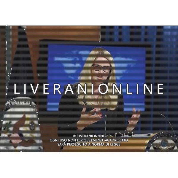 (140721) -- WASHINGTON D.C., July 21, 2014 () -- U.S. State Department spokeswoman Marie Harf speaks during daily press briefing in Washington D.C., capital of the United States, July 21, 2014. U.S. President Barack Obama on Monday called for a full, unimpeded and transparent investigation into the crash of Malaysian airliner MH17 in Ukraine. (/Bao Dandan) ©PHOTOSHOT/AGENZIA ALDO LIVERANI SAS - ITALY ONLY - EDITORIAL USE ONLY