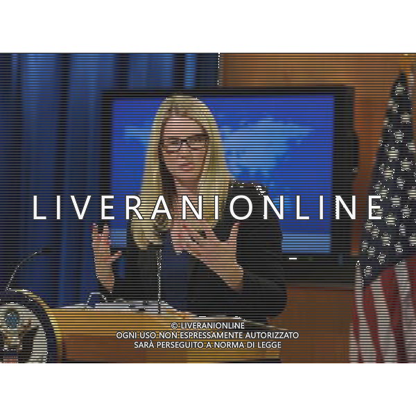 (140721) -- WASHINGTON D.C., July 21, 2014 () -- U.S. State Department spokeswoman Marie Harf speaks during daily press briefing in Washington D.C., capital of the United States, July 21, 2014. U.S. President Barack Obama on Monday called for a full, unimpeded and transparent investigation into the crash of Malaysian airliner MH17 in Ukraine. (/Bao Dandan) ©PHOTOSHOT/AGENZIA ALDO LIVERANI SAS - ITALY ONLY - EDITORIAL USE ONLY