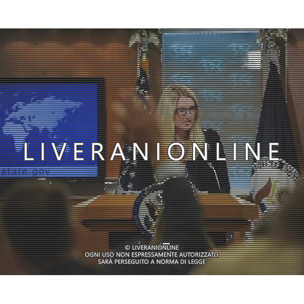(140721) -- WASHINGTON D.C., July 21, 2014 () -- U.S. State Department spokeswoman Marie Harf speaks during daily press briefing in Washington D.C., capital of the United States, July 21, 2014. U.S. President Barack Obama on Monday called for a full, unimpeded and transparent investigation into the crash of Malaysian airliner MH17 in Ukraine. (/Bao Dandan) ©PHOTOSHOT/AGENZIA ALDO LIVERANI SAS - ITALY ONLY - EDITORIAL USE ONLY