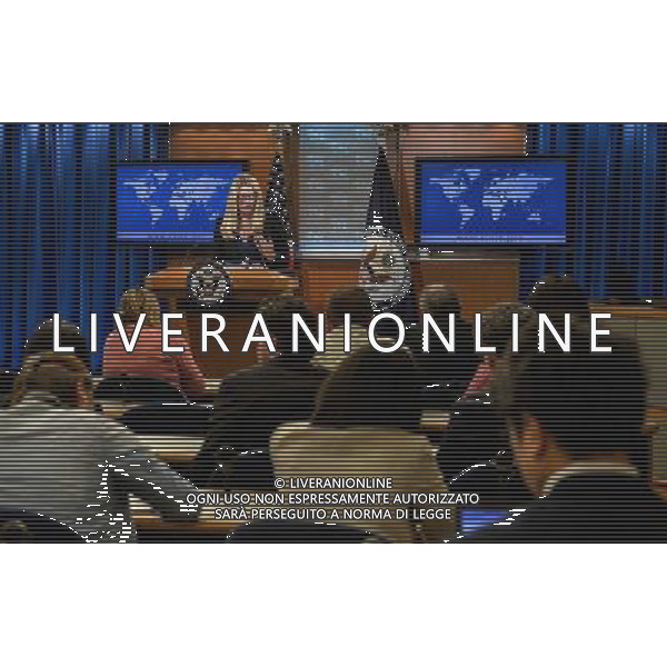 (140721) -- WASHINGTON D.C., July 21, 2014 () -- U.S. State Department spokeswoman Marie Harf speaks during daily press briefing in Washington D.C., capital of the United States, July 21, 2014. U.S. President Barack Obama on Monday called for a full, unimpeded and transparent investigation into the crash of Malaysian airliner MH17 in Ukraine. (/Bao Dandan) ©PHOTOSHOT/AGENZIA ALDO LIVERANI SAS - ITALY ONLY - EDITORIAL USE ONLY