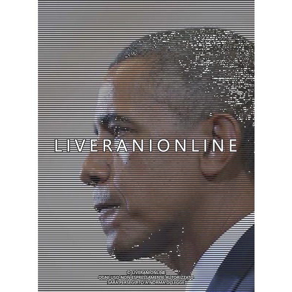 (140721) -- WASHINGTON D.C., July 21, 2014 () -- U.S. President Barack Obama pauses when speaking at the Walker Jones Education Campus in Washington D.C., the United States, on July 21, 2014. U.S. President Barack Obama on Monday called for a full, unimpeded and transparent investigation into the crash of Malaysian airliner MH17 in Ukraine. (/Yin Bogu) ©photoshot/AGENZIA ALDO LIVERANI SAS - ITALY ONLY - EDITORIAL USE ONLY