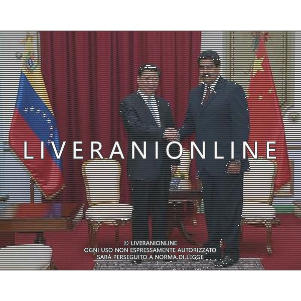 (140720) -- CARACAS, July 20, 2014 () -- Chinese President Xi Jinping (L) meets with his Venezuelan counterpart Nicolas Maduro in Caracas July 20, 2014. (/Lan Hongguang) (ry) ©photoshot/AGENZIA ALDO LIVERANI SAS - ITALY ONLY - EDITORIAL USE ONLY