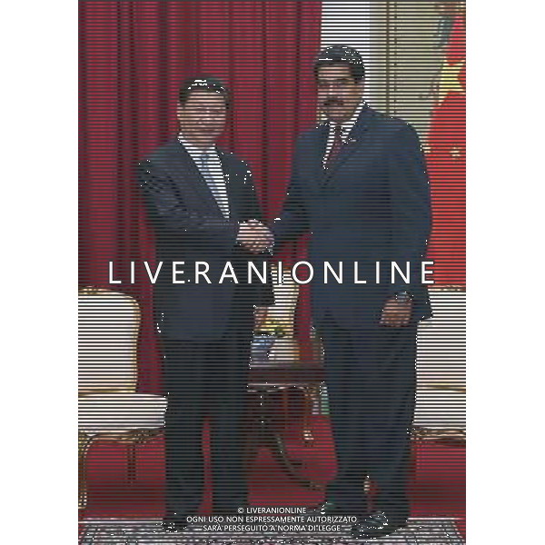 (140720) -- CARACAS, July 20, 2014 () -- Chinese President Xi Jinping (L) meets with his Venezuelan counterpart Nicolas Maduro in Caracas July 20, 2014. (/Lan Hongguang) (ry) ©photoshot/AGENZIA ALDO LIVERANI SAS - ITALY ONLY - EDITORIAL USE ONLY