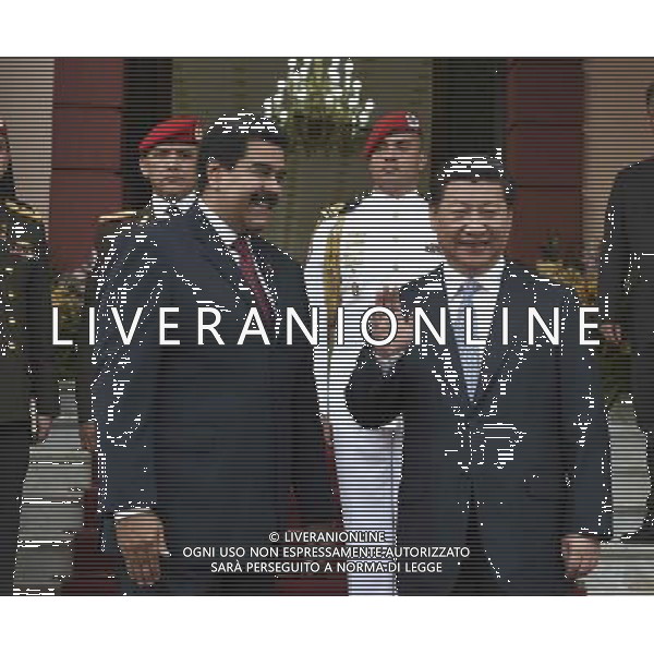 (140720) -- CARACAS, July 20, 2014 () -- Chinese President Xi Jinping (R) meets with his Venezuelan counterpart Nicolas Maduro (L) in Caracas July 20, 2014. (/Li Xueren) (ry) ©photoshot/AGENZIA ALDO LIVERANI SAS - ITALY ONLY - EDITORIAL USE ONLY