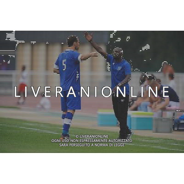 Claude MAKELELE / Sebastien SQUILLACI - 19.07.2014 - Bastian / Evian Thonon - Match Amical Photo : Jean Paul Thomas / Icon Sport AG ALDO LIVERANI SAS ONLY ITALY