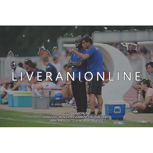 Claude MAKELELE / Didier THOLOT - 19.07.2014 - Bastian / Evian Thonon - Match Amical Photo : Jean Paul Thomas / Icon Sport AG ALDO LIVERANI SAS ONLY ITALY