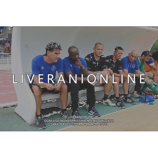 Didier THOLOT / Claude MAKELELE - 19.07.2014 - Bastia / Evian Thonon - Match Amical Photo : Jean Paul Thomas / Icon Sport AG ALDO LIVERANI SAS ONLY ITALY