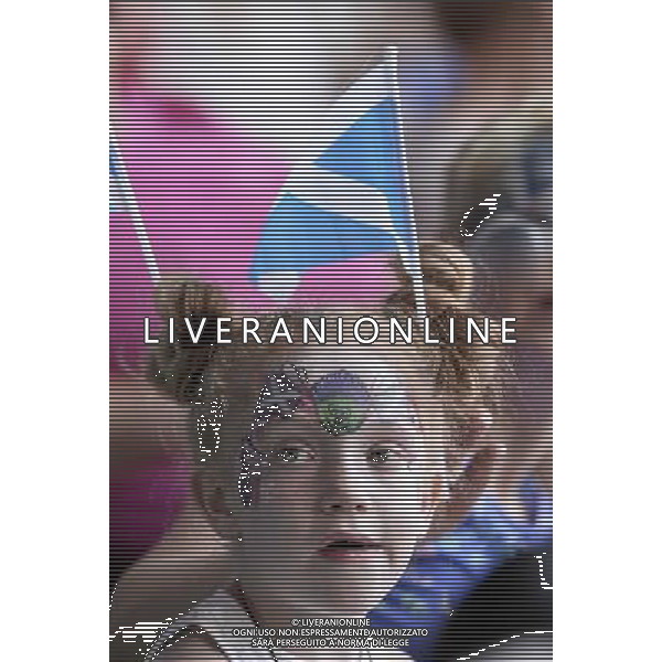 Sports fans arrive and are dressed for the opening ceremony for the Glasgow Commonwealth games. Commonwealth Games Opening Ceremony general public dressing up, Celtic Park, Glasgow, 23.07.14 ©photoshot/AGENZIA ALDO LIVERANI SAS - ITALY ONLY - EDITORIAL USE ONLY