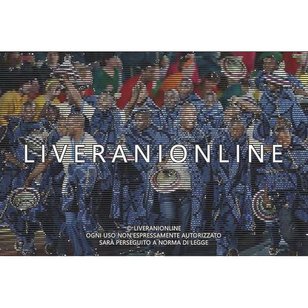 (140724) -- GLASGOW, July 24, 2014 () -- The delegation members of Lesotho dance as they march in during the opening ceremony for the XX Commonwealth Games at the Celtic Park in Glasgow, Britain, on July 23, 2014. (/Wang Lili) ©photoshot/AGENZIA ALDO LIVERANI SAS - ITALY ONLY - EDITORIAL USE ONLY