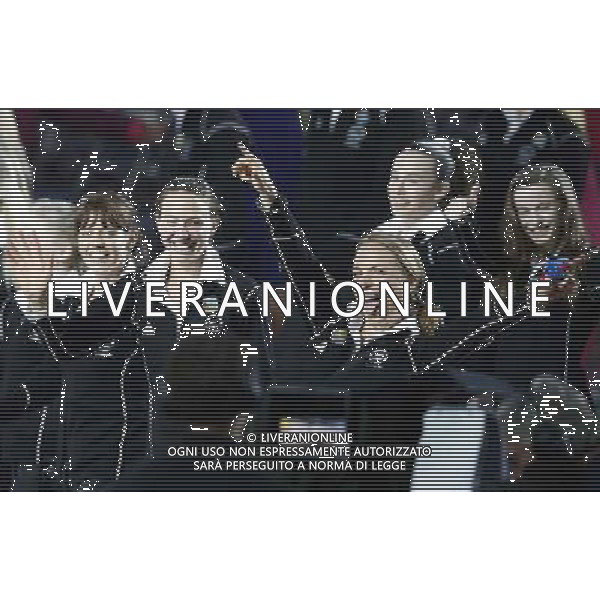 (140724) -- GLASGOW, July 24, 2014 () -- Members of New Zealand delegation wave to the audience during the Opening Ceremony for the XX Commonwealth Games at the Celtic Park in Glasgow, Britain, on July 23, 2014. (/Wang Lili) ©photoshot/AGENZIA ALDO LIVERANI SAS - ITALY ONLY - EDITORIAL USE ONLY
