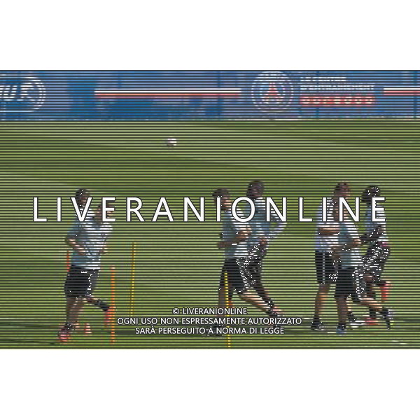 Lucas Digne / Thiago Motta / Marco Verratti - 24.07.2014 - PSG - Entrainement -Camp des Loges- Photo: Andre Ferreira / Icon Sport AG ALDO LIVERANI SAS ONLY ITALY