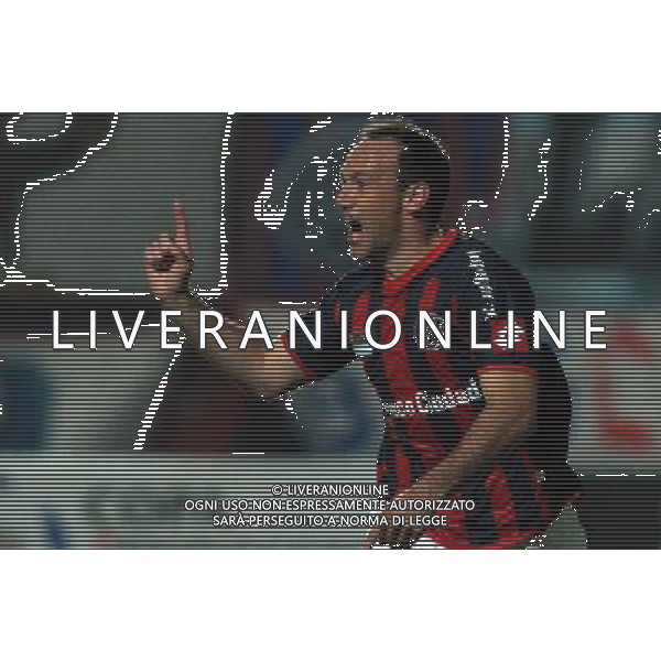 (140724) -- BUENOS AIRES, July 24, 2014 () -- Mauro Matos of Argentina\'s San Lorenzo celebrates after scoring during the first leg semifinal match of the 2014 Libertadores Cup against Bolivia\'s Bolivar held at San Lorenzo Stadium in Buenos Aires city, capital of Argentina, on July 23, 2014. (/Martin Zabala) (fnc) (ah) ©photoshot/AGENZIA ALDO LIVERANI SAS - ITALY ONLY - EDITORIAL USE ONLY