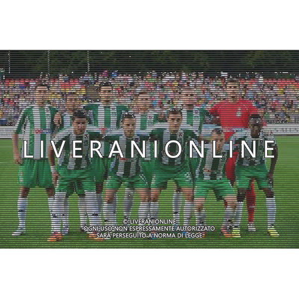 (140723) -- VILNIUS, July 23, 2014 () -- Players of Zalgiris pose for photos prior to the second leg of the second qualifying round of UEFA Champions League against Dinamo Zagreb in Vilnius, Lithuania, on July 22, 2014. Dinamo Zagreb won the match 2-0. (/Alfredas Pliadis) ©photoshot/AGENZIA ALDO LIVERANI SAS - ITALY ONLY - EDITORIAL USE ONLY