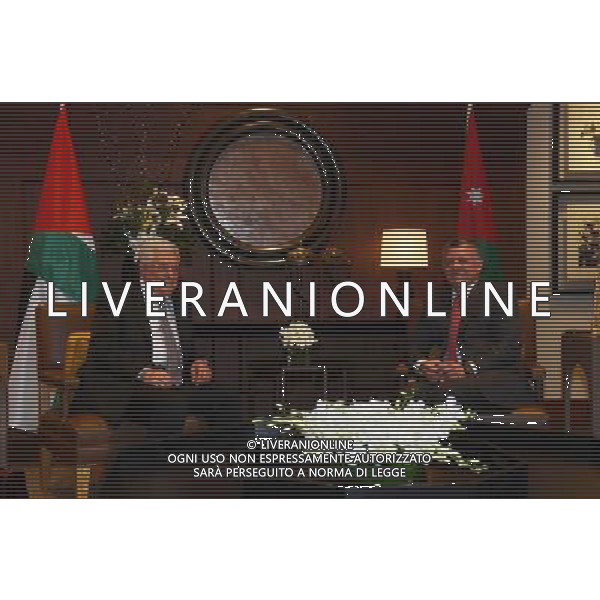 (140724) -- AMMAN, July 24, 2014 () -- Jordan\'s King Abdullah II (R) meets with Palestinian President Mahmoud Abbas in Amman, Jordan, on July 24, 2014. Jordan\'s King Abdullah II on Thursday called on the international community to protect Gaza civilians and stop Israel\'s aggression on the coastal enclave, the state-run Petra news agency reported. (/Pool) ©PHOTOSHOT/AGENZIA ALDO LIVERANI SAS - ITALY ONLY - EDITORIAL USE ONLY