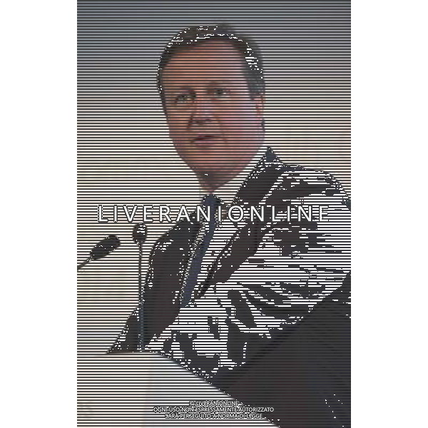 Prime Minister David Cameron gives a speech at the Commonwealth games Business conference in Glasgow university. Commonwealth games Business conference with speeches from and Prime Minister David Cameron, Glasgow, 23.07.14 ©photoshot/AGENZIA ALDO LIVERANI SAS - ITALY ONLY - EDITORIAL USE ONLY