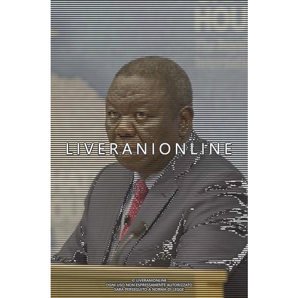 Morgan Tsvangirai Zimbabwean opposition leader gives lecture entitled The Future of Opposition Politics in Zimbabwe. He was Prime Minister of the country from 2009 to 2013. Chatham House, London ©photoshot/AGENZIA ALDO LIVERANI SAS - ITALY ONLY - EDITORIAL USE ONLY