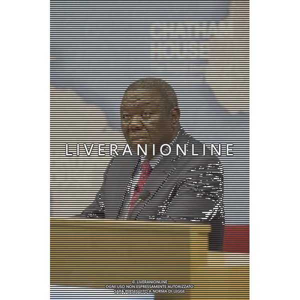 Morgan Tsvangirai Zimbabwean opposition leader gives lecture entitled The Future of Opposition Politics in Zimbabwe. He was Prime Minister of the country from 2009 to 2013. Chatham House, London ©photoshot/AGENZIA ALDO LIVERANI SAS - ITALY ONLY - EDITORIAL USE ONLY