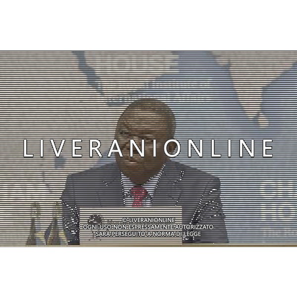 Morgan Tsvangirai Zimbabwean opposition leader gives lecture entitled The Future of Opposition Politics in Zimbabwe. He was Prime Minister of the country from 2009 to 2013. Chatham House, London ©photoshot/AGENZIA ALDO LIVERANI SAS - ITALY ONLY - EDITORIAL USE ONLY