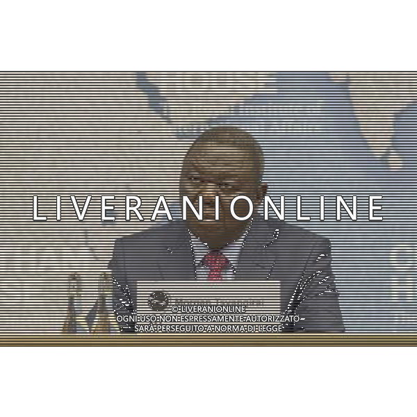 Morgan Tsvangirai Zimbabwean opposition leader gives lecture entitled The Future of Opposition Politics in Zimbabwe. He was Prime Minister of the country from 2009 to 2013. Chatham House, London ©photoshot/AGENZIA ALDO LIVERANI SAS - ITALY ONLY - EDITORIAL USE ONLY