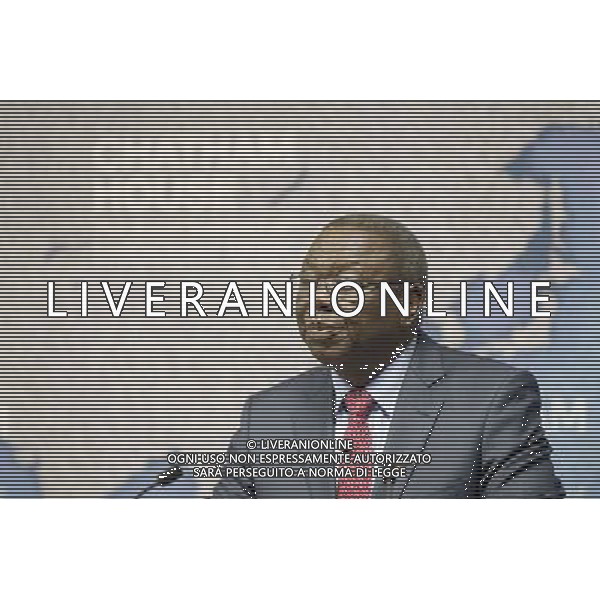 Morgan Tsvangirai Zimbabwean opposition leader gives lecture entitled The Future of Opposition Politics in Zimbabwe. He was Prime Minister of the country from 2009 to 2013. Chatham House, London ©photoshot/AGENZIA ALDO LIVERANI SAS - ITALY ONLY - EDITORIAL USE ONLY