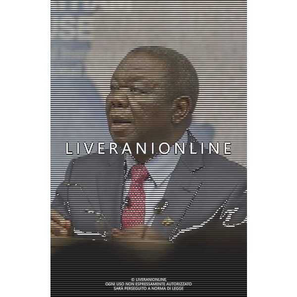 Morgan Tsvangirai Zimbabwean opposition leader gives lecture entitled The Future of Opposition Politics in Zimbabwe. He was Prime Minister of the country from 2009 to 2013. Chatham House, London ©photoshot/AGENZIA ALDO LIVERANI SAS - ITALY ONLY - EDITORIAL USE ONLY