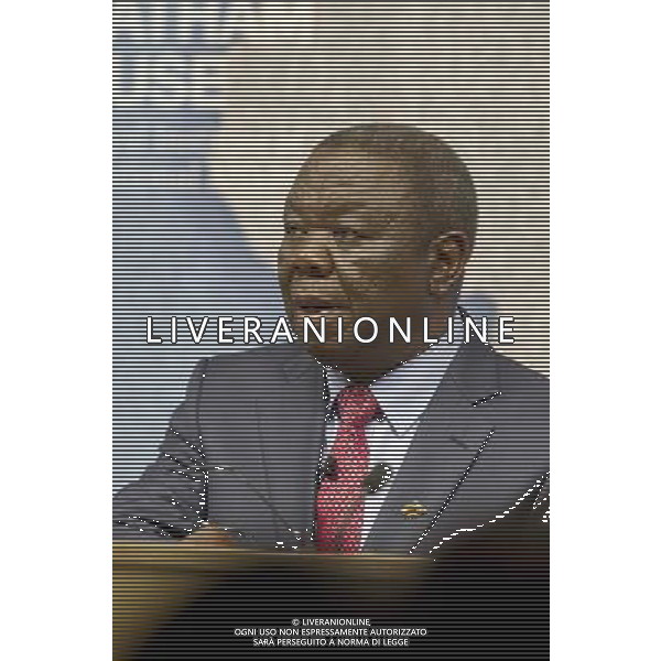 Morgan Tsvangirai Zimbabwean opposition leader gives lecture entitled The Future of Opposition Politics in Zimbabwe. He was Prime Minister of the country from 2009 to 2013. Chatham House, London ©photoshot/AGENZIA ALDO LIVERANI SAS - ITALY ONLY - EDITORIAL USE ONLY