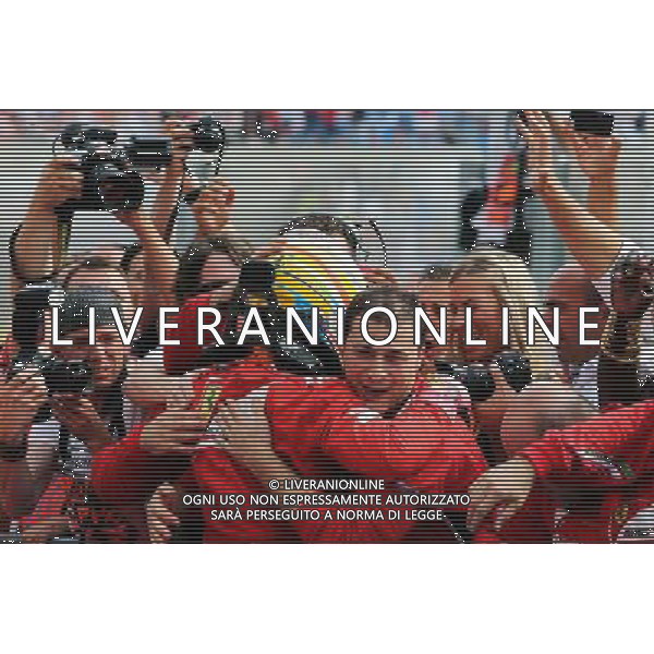 Fernando Alonso (ESP) Ferrari celebrates his second position in parc ferme. 27.07.2014. Formula 1 World Championship, Rd 11, Hungarian Grand Prix, Budapest, Hungary, Race Day. - www.xpbimages.com, EMail: requests@xpbimages.com - copy of publication required for printed pictures. Every used picture is fee-liable. © Copyright: Moy / XPB Images AG ALDO LIVERANI SAS ONLY ITALY
