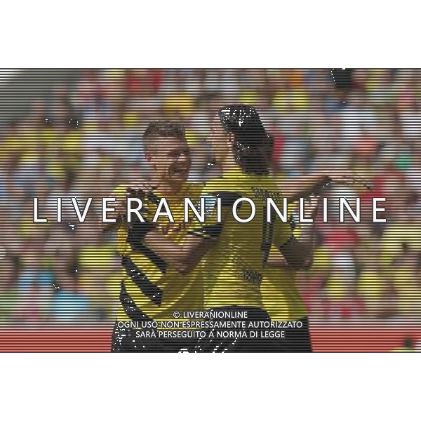 firo : 27.07.2014 Fu§ball,1.Bundesliga, Saison 2014/2015, Testspiel, RWE, Rot-Wei§ Essen - BVB, Borussia Dortmund Jubel Neven SUBOTIC mit PISZCZEK $worldrightsEs gelten unsere AGB, einsehbar auf www.firosportphoto.de, copyright by firo sportphoto: Coesfelder Str. 207 D-48249 DŸlmen www.firosportphoto.de mail@firosportphoto.de (V o l k s b a n k B o c h u m - W i t t e n ) BLZ.: 430 601 29 Kt. Nr.: 341 117 100 Tel:Ê +49-2594-9916004 Fax:Ê+49-2594-9916005 AG ALDO LIVERANI SAS ONLY ITALY