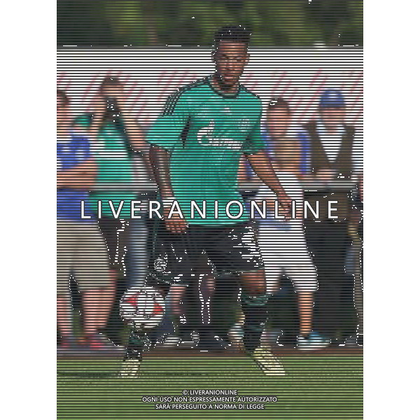 firo Fu§ball,Fussball, 23.07.2014 1. Bundesliga Saison 2014/2015 Vorbereitung, TL, Trainingslager in Grassau, Chiemsee, Testspiel Sportbund DJK Rosenheim - FC Schalke 04 Schalke, Einzelaktion, ganze Figur, Dennis Aogo $worldrightsEs gelten unsere AGB, einsehbar auf www.firosportphoto.de copyright by firo sportphoto: Coesfelder Str. 207 D- 48249 DŸlmen www.firosportphoto.de mail@firosportphoto.de (V o l k s b a n k B o c h u m - W i t t e n ) BLZ.: 430 601 29 Kt. Nr.: 341 117 100 Tel: +49-2594 - 9916004 Fax: +49-2594 - 9916005 AG ALDO LIVERANI SAS ONLY ITALY