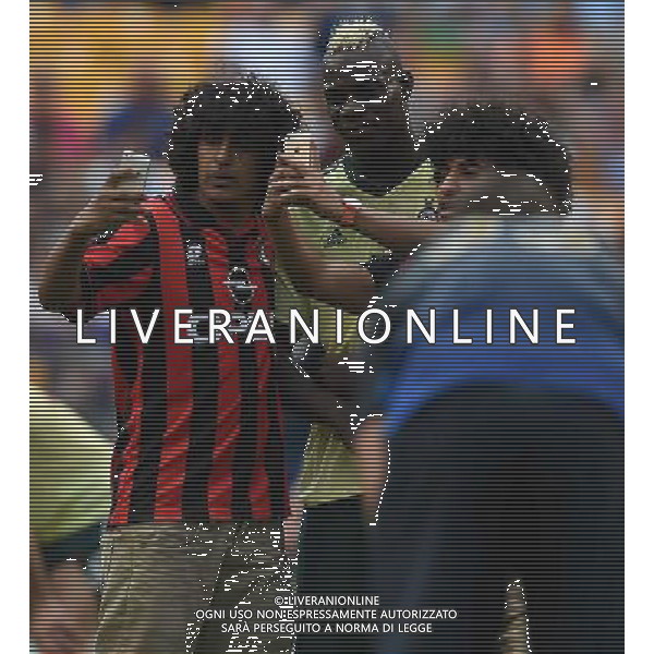 Guinnes International Champions Cup 2014 Pittsburgh (PA) - 27.07.2014 Milan-Manchester City Nella Foto:i due invasori di campo si fanno un selfie con balotelli /Ph.Vitez-Ag. Aldo Liverani