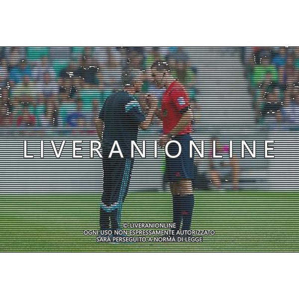Jose Mourinho, manager of team Chelsea FC complaining to referee Rade Obrenovic // during international Friendly between NK Olimpija Ljubljana and Chelsea FC at the SRC Stozice in Ljubljana, Slovenia on 2014/07/27. EXPA Pictures © 2014, PhotoCredit: EXPA/ Sportida/ Vid Ponikvar *****ATTENTION - OUT of SLO, FRA***** ©photoshot/Agenzia Aldo Liverani sas - ITALY ONLY - EDITORIAL USE ONLY - NK Olimpija Ljubljana Vs Chelsea FC partita amichevole internazionale allo SRC Stozice a Lubiana, in Slovenia 27 luglio 2014