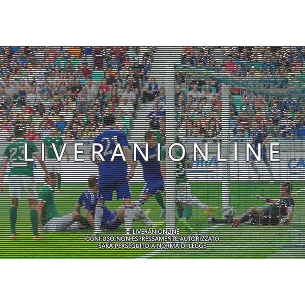 Action of John Terry #26 of Chelsea FC in front of goalkeeper Aleksander Seliga #1 of NK Olimpija Ljubljana // during international Friendly between NK Olimpija Ljubljana and Chelsea FC at the SRC Stozice in Ljubljana, Slovenia on 2014/07/27. EXPA Pictures © 2014, PhotoCredit: EXPA/ Sportida/ Vid Ponikvar *****ATTENTION - OUT of SLO, FRA***** ©photoshot/Agenzia Aldo Liverani sas - ITALY ONLY - EDITORIAL USE ONLY - NK Olimpija Ljubljana Vs Chelsea FC partita amichevole internazionale allo SRC Stozice a Lubiana, in Slovenia 27 luglio 2014
