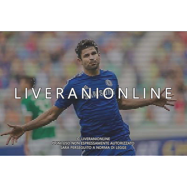 Diego Costa #19 of Chelsea FC after scoring first goal for Chelsea // during international Friendly between NK Olimpija Ljubljana and Chelsea FC at the SRC Stozice in Ljubljana, Slovenia on 2014/07/27. EXPA Pictures © 2014, PhotoCredit: EXPA/ Sportida/ Vid Ponikvar *****ATTENTION - OUT of SLO, FRA***** ©photoshot/Agenzia Aldo Liverani sas - ITALY ONLY - EDITORIAL USE ONLY - NK Olimpija Ljubljana Vs Chelsea FC partita amichevole internazionale allo SRC Stozice a Lubiana, in Slovenia 27 luglio 2014