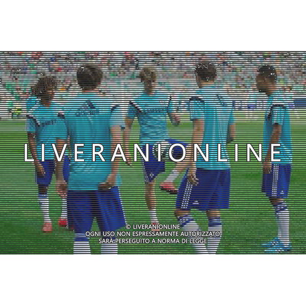 Patrick Bamford #35 of Chelsea FC and other players at warming up // during international Friendly between NK Olimpija Ljubljana and Chelsea FC at the SRC Stozice in Ljubljana, Slovenia on 2014/07/27. EXPA Pictures © 2014, PhotoCredit: EXPA/ Sportida/ Vid Ponikvar *****ATTENTION - OUT of SLO, FRA***** ©photoshot/Agenzia Aldo Liverani sas - ITALY ONLY - EDITORIAL USE ONLY - NK Olimpija Ljubljana Vs Chelsea FC partita amichevole internazionale allo SRC Stozice a Lubiana, in Slovenia 27 luglio 2014