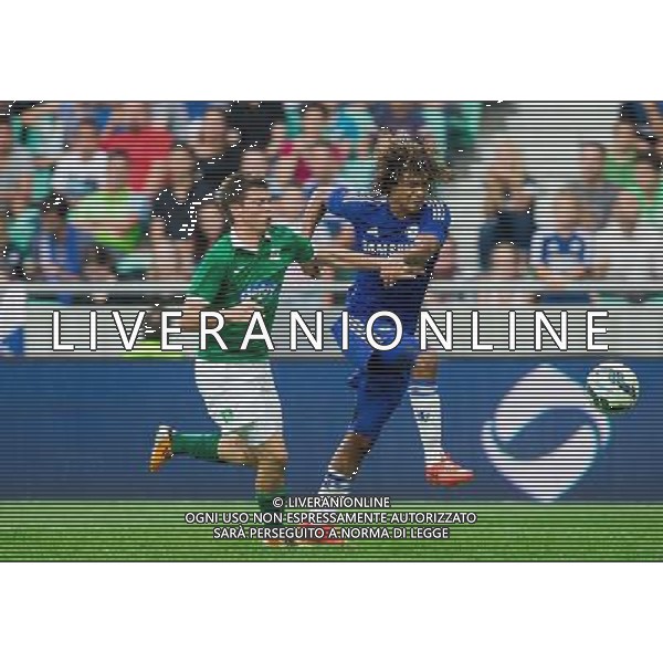 Jaka Corn #26of NK Olimpija Ljubljana vs Nathan Ake #6 of Chelsea FC // during international Friendly between NK Olimpija Ljubljana and Chelsea FC at the SRC Stozice in Ljubljana, Slovenia on 2014/07/27. EXPA Pictures © 2014, PhotoCredit: EXPA/ Sportida/ Vid Ponikvar *****ATTENTION - OUT of SLO, FRA***** ©photoshot/Agenzia Aldo Liverani sas - ITALY ONLY - EDITORIAL USE ONLY - NK Olimpija Ljubljana Vs Chelsea FC partita amichevole internazionale allo SRC Stozice a Lubiana, in Slovenia 27 luglio 2014