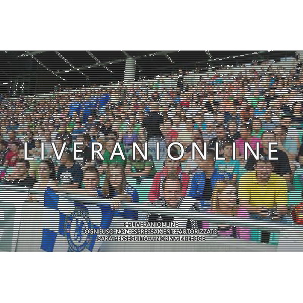 Fans // during international Friendly between NK Olimpija Ljubljana and Chelsea FC at the SRC Stozice in Ljubljana, Slovenia on 2014/07/27. EXPA Pictures © 2014, PhotoCredit: EXPA/ Sportida/ Vid Ponikvar *****ATTENTION - OUT of SLO, FRA***** ©photoshot/Agenzia Aldo Liverani sas - ITALY ONLY - EDITORIAL USE ONLY - NK Olimpija Ljubljana Vs Chelsea FC partita amichevole internazionale allo SRC Stozice a Lubiana, in Slovenia 27 luglio 2014