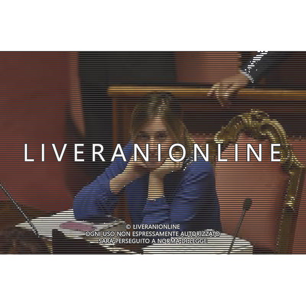 Seduta al Senato Roma 29 luglio 2014 nella foto Maria elena boschi ©Corradetti/Agenzia Aldo Liverani sas