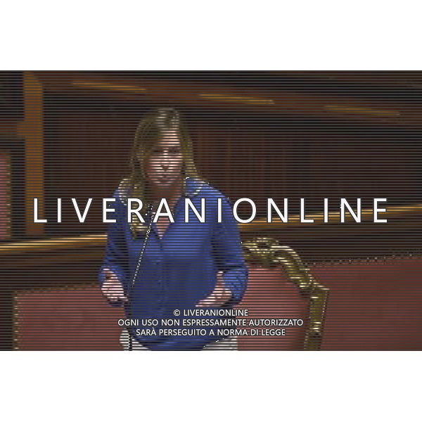 Seduta al Senato Roma 29 luglio 2014 nella foto Maria elena boschi ©Corradetti/Agenzia Aldo Liverani sas