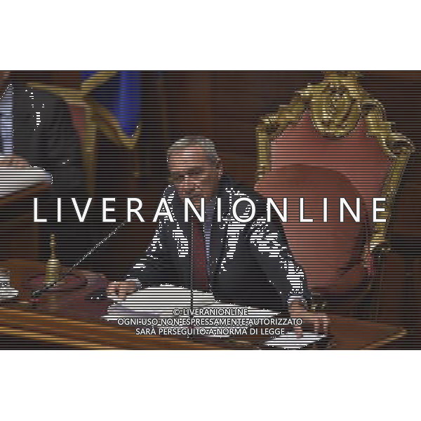 Seduta al Senato Roma 29 luglio 2014 nella foto piero grasso ©Corradetti/Agenzia Aldo Liverani sas