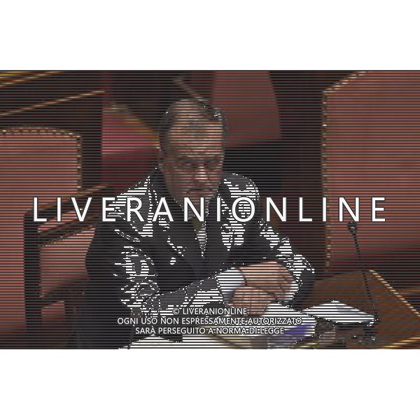 Seduta al Senato Roma 29 luglio 2014 nella foto roberto calderoli ©Corradetti/Agenzia Aldo Liverani sas