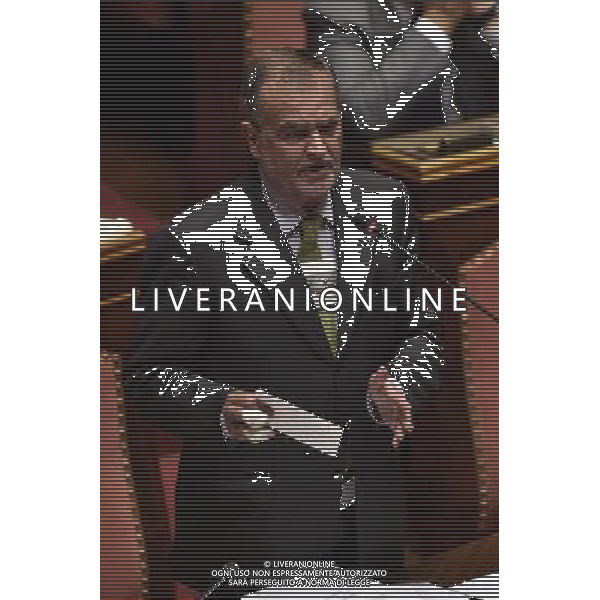 Seduta al Senato Roma 29 luglio 2014 nella foto roberto calderoli ©Corradetti/Agenzia Aldo Liverani sas