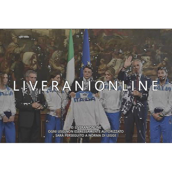 Il Presidente del Consiglio dei Ministri, Matteo Renzi, incontra a Palazzo Chigi a Roma 29 luglio 2014, gli atleti azzurri che hanno conquistato il podio ai recenti Campionati mondiali di scherma. Gli atleti saranno guidati dal Presidente del CONI, Giovanni Malago\', dal Segretario Generale, Roberto Fabbricini, dal Vice Segretario, Carlo Mornati e dal Presidente della Federazione Italiana Scherma e Vice Presidente vicario del CONI, Giorgio Scarso. ©Corradetti/AGENZIA ALDO LIVERANI SAS
